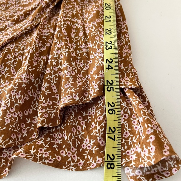 Free People French Quarter Mini Dress Mustard Floral V Neck Faux
Wrap Boho XS - Picture 9 of 9
